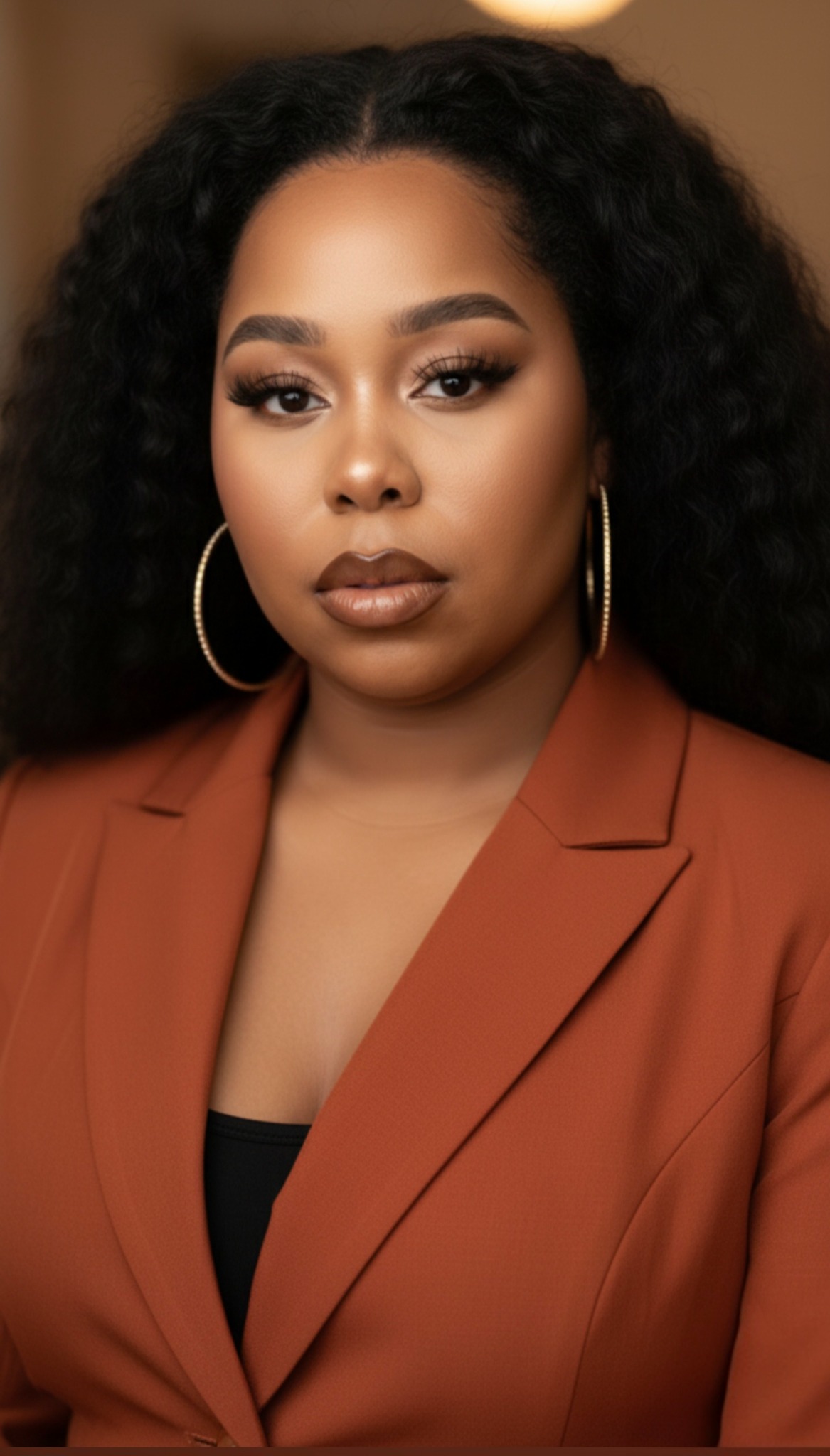 Ericka C. Parker in an orange suit